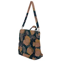 Flower Patterns Pattern Beige Green Crossbody Backpack