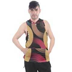 Circle Colorful Shine Line Pattern Geometric Men s Sleeveless Hoodie