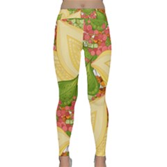 Pattern Texture Leaves Classic Yoga Leggings