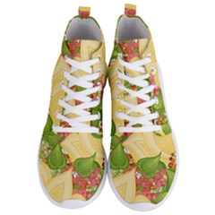 Pattern Texture Leaves Men s Lightweight High Top Sneakers