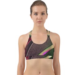 Texture Abstract Curve  Pattern Red Back Web Sports Bra