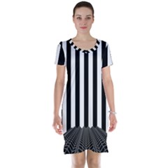 Stripes Geometric Pattern Digital Art Art Abstract Abstract Art Short Sleeve Nightdress