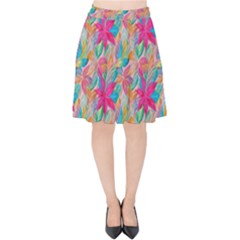 Carm Leaves  Velvet High Waist Skirt