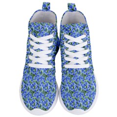 Blue Roses Garden Women s Lightweight High Top Sneakers