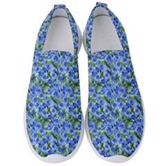 Blue Roses Garden Men s Slip On Sneakers