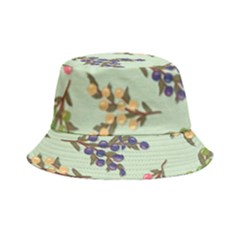 Berries Flowers Pattern Print Bucket Hat