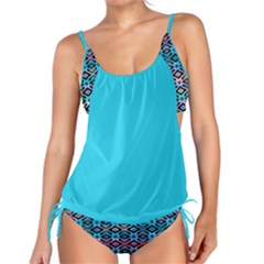 Pink Blue Aztec Pink Blue Aztec Tankini Set by dollfacedesignz1