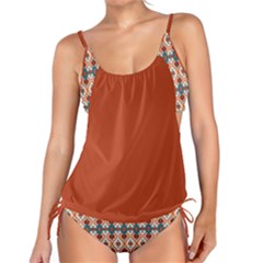 Orange Aztec Tankini Set by dollfacedesignz1