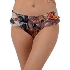 Colorful Model Frill Bikini Bottoms