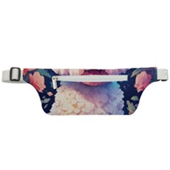 Cute Puppy With Flowers Active Waist Bag