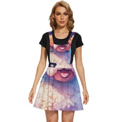 Cute Puppy With Flowers Apron Dress