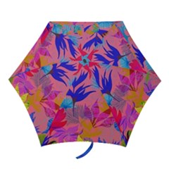 Pink And Blue Floral Mini Folding Umbrellas by Sparkle