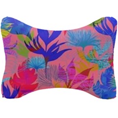 Pink And Blue Floral Seat Head Rest Cushion