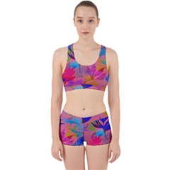 Pink And Blue Floral Work It Out Gym Set by Sparkle
