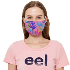 Pink And Blue Floral Cloth Face Mask (adult)