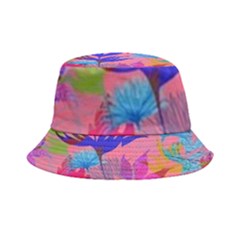 Pink And Blue Floral Inside Out Bucket Hat