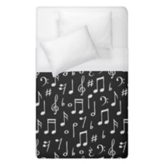 Chalk Music Notes Signs Seamless Pattern Duvet Cover (single Size)