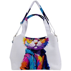 Wild Cat Double Compartment Shoulder Bag by Sosodesigns19