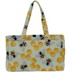 Bees Pattern Honey Bee Bug Honeycomb Honey Beehive Canvas Work Bag by Bedest