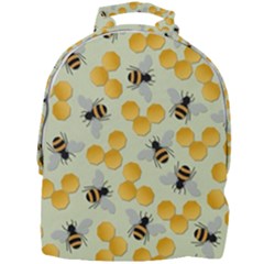 Bees Pattern Honey Bee Bug Honeycomb Honey Beehive Mini Full Print Backpack by Bedest