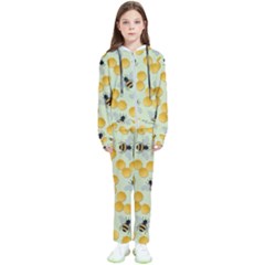 Bees Pattern Honey Bee Bug Honeycomb Honey Beehive Kids  Tracksuit