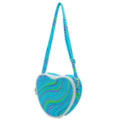 Pattern Swirl Pink Green Aqua Heart Shoulder Bag