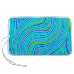 Pattern Swirl Pink Green Aqua Pen Storage Case (l)