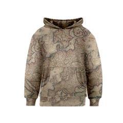 Old Vintage Classic Map Of Europe Kids  Pullover Hoodie