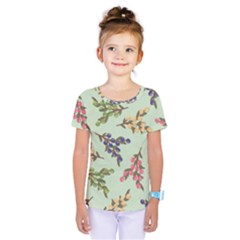 Berries Flowers Pattern Print Kids  One Piece T-shirt