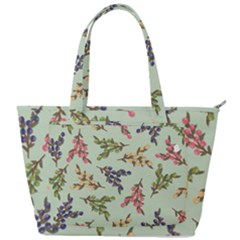 Berries Flowers Pattern Print Back Pocket Shoulder Bag 