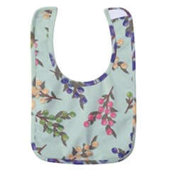 Berries Flowers Pattern Print Baby Bib