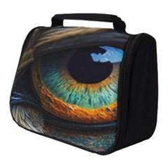 Eye Bird Feathers Vibrant Full Print Travel Pouch (small)