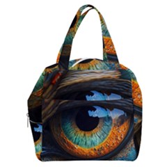 Eye Bird Feathers Vibrant Boxy Hand Bag