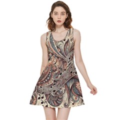 Paisley Print Musical Notes5 Inside Out Reversible Sleeveless Dress