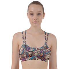 Paisley Print Musical Notes Line Them Up Sports Bra by RiverRootz