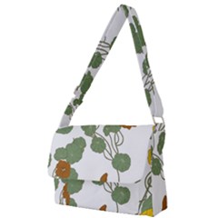 Nasturtium Flowers Plant Leaves Full Print Messenger Bag (l)