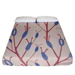 Abstract Pattern Floral Branches Fitted Sheet (queen Size) by Ndabl3x