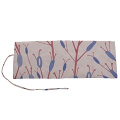 Abstract Pattern Floral Branches Roll Up Canvas Pencil Holder (s)