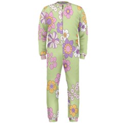 Pattern Background Vintage Floral Onepiece Jumpsuit (men)