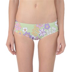 Pattern Background Vintage Floral Classic Bikini Bottoms