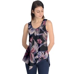 Flowers Floral Pattern Design Sleeveless Tunic