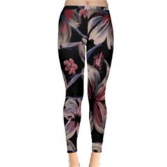 Flowers Floral Pattern Design Inside Out Leggings