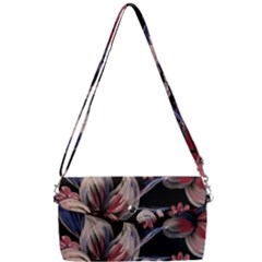 Flowers Floral Pattern Design Removable Strap Clutch Bag