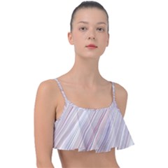 Marble Texture Marble Painting Frill Bikini Top