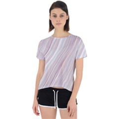 Marble Texture Marble Painting Open Back Sport T-shirt