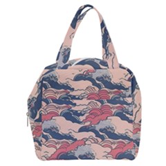 Waves Ocean Sea Water Pattern Rough Seas Digital Art Nature Nautical Boxy Hand Bag