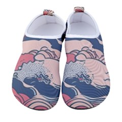 Waves Ocean Sea Water Pattern Rough Seas Digital Art Nature Nautical Women s Sock-style Water Shoes