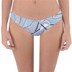 Tropical Flower Seamless Pattern Reversible Hipster Bikini Bottoms