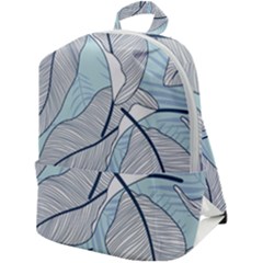 Tropical Flower Seamless Pattern Zip Up Backpack
