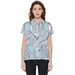 Tropical Flower Seamless Pattern Short Sleeve Pocket Shirt